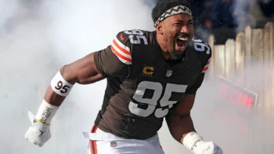 Myles Garrett in Texas A&M uniform